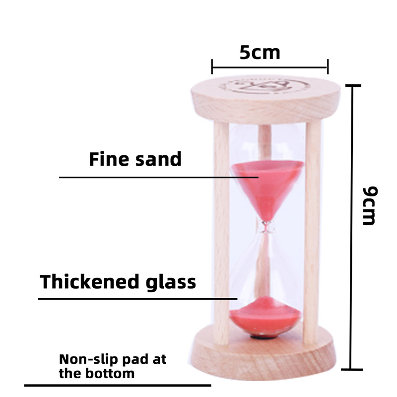 Alta qualidade de 3 minutos de madeira de areia de areia Decoração de relógio de tempo de ampulheta