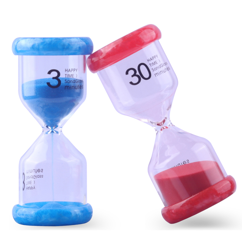 Best -seller colorido plástico timer de areia relógio 2/3/5/10/15/30 min para crianças decoração de decoração ampulheta